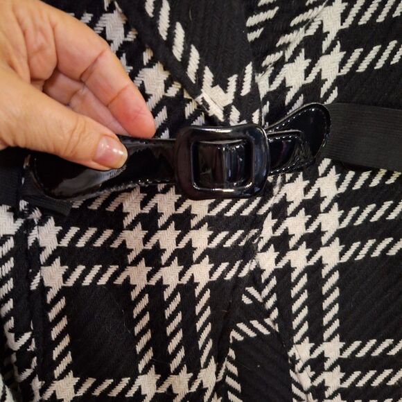 A Wrapper Women's Coat Jacket Houndstooth Trendy Fashionable Double Breasted XL - Picture 5 of 9